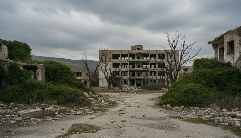 napušteni grad duhova Agdam u ruševinama napušteni grad duhova Agdam u ruševinama